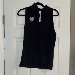 lululemon athletica Black Button Down Sleeveless Shirt